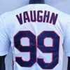 99 Ricky Vaughn Jersey White Turn Back 1995 كحلي كنزة صوفية أحمر رمادي كريم مقاس S-3XL