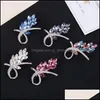 Pinos, broches j￳ias de j￳ias de cristal de vidro e strass elegante e shinning glass Flower Butterfly Pins para mulheres presentes de moda Ano Droga entrega