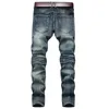 Pantaloni taglie forti da uomo New Mans Mens Skinny Jean Allentato gamba dritta Distressed Strappato maschio Hip-Hop Deinim Men Scratch Jeans224P