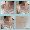 & Pendants Jewelryarrivals Fashion Modern Peals Choker Necklace Double Layers Round Necklaces Golden Chain Jewelry Women Chains Drop Deliver