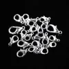 400pcs 10 12 14 16 mm srebrne platowane aluminiowe homary homarowe homory mody biżuterii Odkrycia biżuterii dla DIY Bransoletę Naszyjnik 335Q