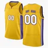 Tryckt anpassad DIY Design Basketball Jerseys Customization Team Uniforms Skriv ut Personliga Brev Namn och Nummer Mens Kvinnor Kids Ungdom Los Angeles0011