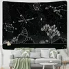 Sun Moon Tapestry Svart Vit Starry Sky Wall Hängande Astrologi Divination Matwitchcraft Hippie Mandalas Psychedelic Taiji Decor 210609