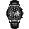 Watch-New красочные простые часы спортивных часов (все черный пояс)
