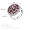 Gem's ballet 3.88ct ronde natuurlijke rode granaat edelsteen ring voor vrouwen 925 Sterling zilveren vintage cocktail ringen fijne sieraden 211217