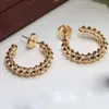 Marca de moda luxuosa nova ouro rebite prego anel de orelha brincos femininos rua lindo estilo contas móveis venda jóias269y