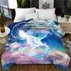 3D Halloween crâne bohême licorne imprimé couverture chaud doux lit couettes couvre-lits pour canapé-lit voiture