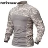 ReFire Gear Tactical Combat Shirt Männer Baumwolle Militär Uniform Camouflage T Multicam US Army Kleidung Camo Langarm 220115