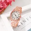 Wristwatches Ladies Diamond-Studded Luminous Retro Female Watches Belt Quartz Watch For Lady 2021 Women's Zegarek Damski