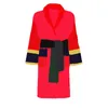 Mens Sleepwear Bathrobes Unisex 100% Bomull Natt Robe God kvalitet Sömn Wear Fashion Luxury Robes Andas Eleganta Kvinnor Kläder 1739