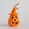 LED Halloween Calabaza Fantasma Fantasma Lámpara de linterna DIY Cuelga de la vela de miedo Decoración de Halloween para Home Horror Props Kids Toy Y0827