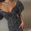 Kadın Mayo Artı Boyutu Kadın Giyim Elbise Sonbahar Yaz Sundress Plaj 2022 Uzun Set Kesim Boyun Seksi Crossover Hubble Kabarcık Kol
