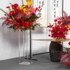 Elegante alta coluna de cristal de flor de flores de mesa top top top andingpiece senyu592