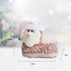 クリスマスギフトバッグサンタクロースかわいいスパンコール三次元ブーツキャンディーソックスクリスマスツリーデコレーションペンダントW-00862