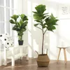 122cm tropische boom grote kunstmatige ficus planten takken plastic nep bladeren groene banyan boom voor thuis tuin kamer winkel decor 210624