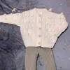 nato Baby Girl Maglioni Toddler Cardigan lavorato a maglia Baby Cotton Knit Wear Spring Knitting Coat Vintage Bambino Abbigliamento per bambini 211106