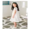 Gros été adolescents fille 2 pièces ensembles robe fronde + dentelle princesse Style mignon enfants mode vêtements E55 210610