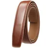 Belts 3.1CM Luxury No Buckle Belt Brand Men High Quality Male Genuine Real Leather Strap ForJeans Men's LY131-3691