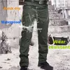 Men's Outdoor Cargo Work Pants Rip-Stop Military Tactical Pants Lightweight Casual Cargo Pants Multi-pocket Hiking Men Trousers 211112