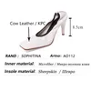 Sophitina Moda Kadın Pompaları Elastik Kumaş Süper Rahat Sığ Bayan Ayakkabı Kare Toe Eğilim Kadın Ayakkabı Stiletto AO112 210513