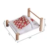 Cat Beds & Furniture Elevated Pet Bed Removable Sleeping Bag Hammock For Lounger Wooden Cats House Winter Warm Pets Small Dogs Sofa Mat