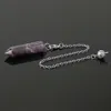 Hexagone Divination Cristal Point de Radiesthésie Pendentif Pendules Améthyste lapis lazuli Rose Quartz Pendentifs Amulette Wicca Pendulo Méditation pour Hommes Femmes