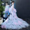 2021 Cute Flower Girl Dresses for Wedding High Low 3D Floral Appliques Tiered Skirts Girls Pageant Dress A Line Kids Birthday Party Gowns