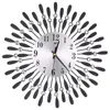 Wanduhren Est 15 Zoll 3D Große Uhr Glänzender Strass Sonnenstil Modernes Wohnzimmer Dekor
