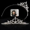 2021 Kids Girls Glitter Rhinestone Twinkle Princess Crown Tiara hoofdband haarband bloem meisje bruiloft verjaardag avondfeest