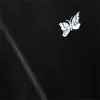 Giacche da uomo Aghi da ricamo a farfalla AWGE Uomo Donna Cappotto a righe casual 1:1 2021 Moda Streetwear