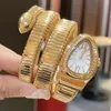 Tüm Diamond Women Watches Snake Gül Altın Bileklik Bilek saatleri En İyi Marka Lüks Tasarımcı Lady Christmas Valentine277i için Hediye