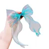 Koreanska Rainbow Bow Ribbon Duck Hair Clips Mermaid Gaze Women Smycken Flickor Casual 2021 Hårtillbehör Hårstolar Kids Barettes