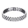 WatchBand Style Solid Stainless Steel Bracelet for Men Link Chain Brackelts Brazalet Male Jewelry Tone