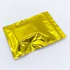 Sacs d'emballage en aluminium doré refermables, 500 pièces, serrures à Valve avec fermeture éclair, emballage pour aliments secs, noix, sac de rangement d'emballage de haricots