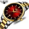 LIGE Womens Business Quartz Watch Ladies Brand Top Luxury Ladies Watch Small Dial Thin Section Girl Clock Relogio Feminino 210527