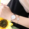 Curren Marca de lujo Relojes de cuarzo minimalistas Mujeres Reloj de pulsera de oro rosa Reloj casual delgado para damas Reloj de pulsera con acero Q0524