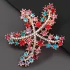 Broches, broches mode métal strass dessin animé étoile de mer broche femelle broche créative corsage bijoux accessoires