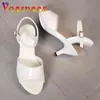 Voesnees Sandals Women Shoes Size 43 Thin Heels Summer Naked Color Peep Toe High Heels Sexy Nightclub Party Slides Heels Shoes Y220209