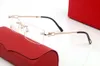 lunettes de soleil de créateurs Femmes montures de luxe temples avec Metal Full Rim Semi-Rimless Lunettes de protection cadre simple top haute qualité carré encadré