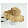 Chapeaux à large bord Simple chapeau de paille pliant à large bord disquette fille soleil plage femme été UV voyage dame vacances 8882311