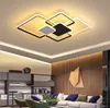 Modern led tavan ışık siyah ve altın / siyah beyaz lamba oturma yemek odası yatak odası iç aydınlatma için