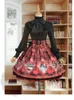 Vintage Women's Lolita Shirt Gothic Chiffon Ruffle Blouse Long Sleeve Blusas Black/White/Navy Blue/Burgundy 210326
