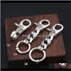 Rings Jewelrybrand 925 Sterling Vintage Handmade Chain American European Antiqeu Sier Fashion Aessories 키 링 펑크 드롭 배달 2021 Efky