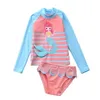 الصيف أطفال بنين ملابس السباحة قطعتين الكرتون حورية البحر ملابس الأطفال لطيف نمط الملابس E110 210610