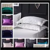 18 Colors Imitated Silk Cases Polyester Satin Cover Double Face Envelope Design Pillowcase High Quality Charmeuse Bedding Tgz Case G8Qpe