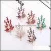 Булавки, броши ювелирных украшений Todox Brooch Fashion Beauty Tree Женщины розовое золото цинк сплав Crystal изысканный цветочная одежда PIN