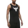 T-shirts pour hommes Gilet de sport Entraînement de basket-ball T-shirts de fitness Mesh Respirant Extérieur Débardeurs à séchage rapide Haut de course à manches courtes