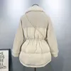 Otoño e invierno chaqueta acolchada para mujer temperamento abrigo de costura de lana de cordero suelto delgado corto 211216