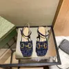 Rétro en métal à double bouton design sandales pour femmes multicolore classique mode polyvalente taille du paquet complet 34-40