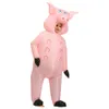 Costume da bambola mascotte Costume da maiale rosa gonfiabile per adulti Costumi di Carnevale Costumi di Halloween per donna uomo Abbigliamento da maiale animale Abito in maschera Unisex